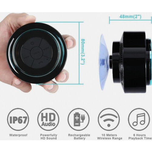 Ηχεία ντους Bluetooth, Haissky Αδιάβροχο φορητό η 1