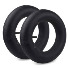 Pneu 2 pièces 4.10/3.50-4 chambres TR-13 valve droite, d'occasion. Compatible avec chariots, brouet
