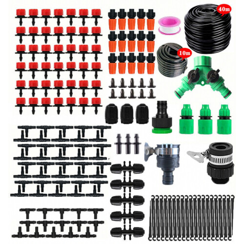 40m+10m Drip Irrigation Kit, Adjustable Irrigation Kit, Irrigation System, Micro Irrigation Kit Compatible Automatic Irrigation System Installed In G