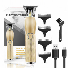 Men's professional hairdresser, USB rechargeable cordless hairdresser, hair trimmer, beard shaver, electric contour beauty kit T-blade men's close cu