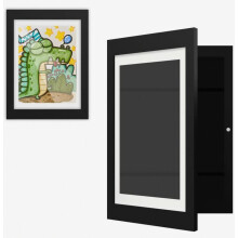 Cadre d'exposition pour dessins d'enfants, 1 cadre en bois Ă ouverture frontale, compatible avec le