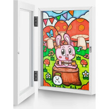 Cadre d'exposition pour dessins d'enfants, 1 cadre en bois Ă ouverture frontale, compatible avec le