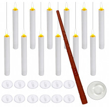 Bougies flottantes avec télécommande - Lot de 12 bougies LED sans flamme à effet scintillant, idéal