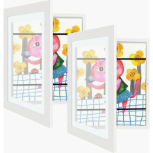 Cadres artistiques pour enfants - Cadre photo à charnière, compatible avec les enfants, ouverture f