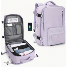 Sac à dos scolaire en tissu, couleur unie, unisexe, multifonctionnel, imperméable et grande capacit