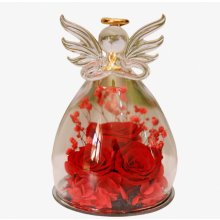 Engelenbeeldjes als cadeau voor vrouwen, kristallen bloemen als cadeau, engelencadeau voor vrouwen van dochter of zoon, geschikt voor Kerstmis, verja