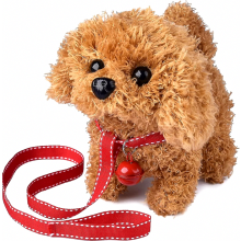 Peluche a forma di cane Husky, cucciolo interattivo elettronico - Cane da compagnia che cammina, abbaia, scodinzola e si allunga - Compatibile con i