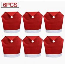 6 stuks kerstmutsen met de Kerstman als stoelbekleding, kerstdecoratie, tafeldecoratie, nieuwjaarsornament, geschikt voor thuis, Navidad Noel, kerstc