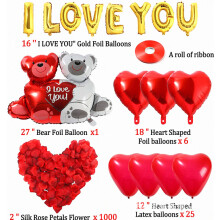 Décorations de Saint-Valentin, ballons en forme de cœur et kit de ballons compatibles avec la Saint
