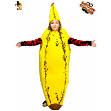 Grappig bananenkostuum voor kinderen van 7-9 jaar, perfect voor een gezellig feestje als ouder en kind. Een bananenpak voor een stel, een fruitkostuu