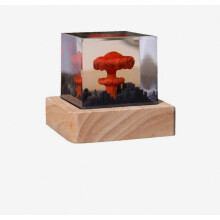 Veilleuse décorative en résine cristalline : Champignon atomique d'Einstein - Cadeau surprise