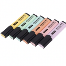 Pastel Chisel Tip Markers, AP Approved, Multi-Color, Water-Based, Quick-Drying (6 Eye-Friendly Shades)_Surprise Gift