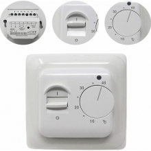 Manual Underfloor Heating Thermostats 220v 16a, Electric Underfloor Heating Controller Mechanical Room Thermostat With Floor Sensor Probe 1PCS_Surpri