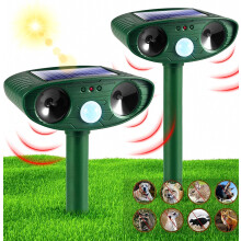 Repelente solar para topos, paquete de 2, fácil de usar, impermeable,