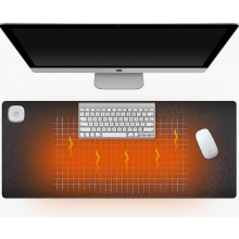 Large Heated Keyboard Pad - Warm Desk Pad With Office Hand Warmer Desk Mat - 3 Speeds Touch Heated Control - 31 X 13 Gaming Mouse Pad - Winter Offic_