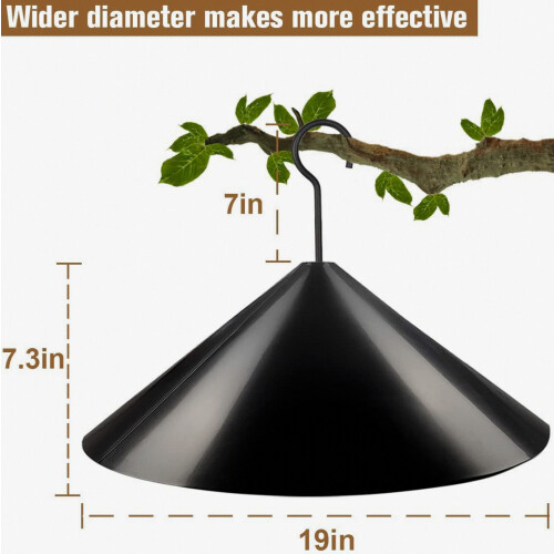 Deflectores para ardillas compatibles con comederos para pájaros, def