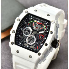 Holle Quartz Horloge Tonneau Unisex Horloge Polshorloge Siliconen Band Sl_Verrassingscadeau