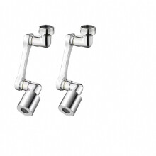 Lot de 2 rallonges de robinet pivotantes à 1080 avec filtre anti-éclaboussures et jet pivotant, co