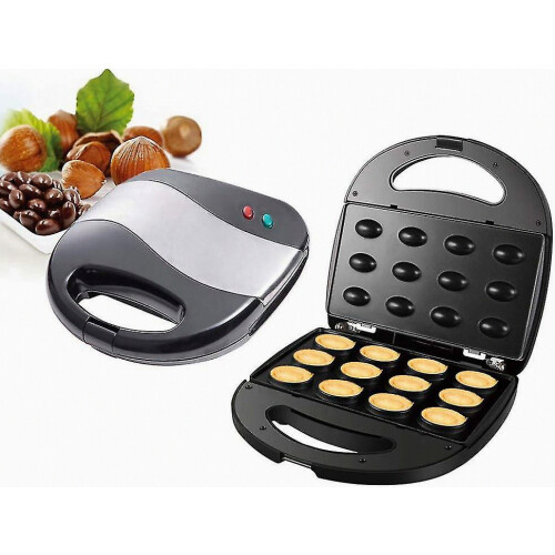 Newway 12 Electric Walnut Waffle Maker, Multi-functional Homemade Fruit Drying Machine, Pine Nut Maker, Small Walnut Machine, Peanut, Hazelnut (black 2