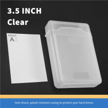 2 packs Clear 3.5 INCH HDD Hard Drive Storage Case