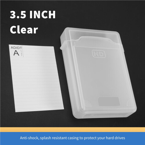 2 packs Clear 3.5 INCH  HDD Hard Drive Storage Case