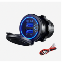 12-24V QC 3.0 Γρήγορος Φορτιστής Διπλού USB με Δι