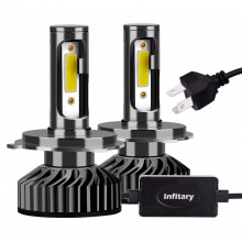 Ampoules de phares de voiture LED COB 12V H4 H7 H11 ultra-lumineuses, modifiées, F2_Cadeau surprise