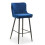 Luxe Velvet Bar Stool - Blue 2