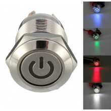 12V 4 Pin Led Metal Push Button Switch Momentary Power Switch Waterproof_Surprise Gift