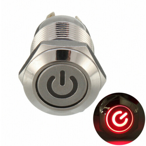 12V 4 Pin Led Metal Push Button Switch Momentary Power Switch Waterproof_Surprise Gift 1