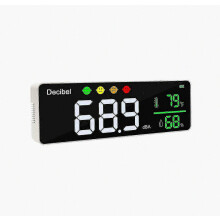 3-in-1 Decibel Meter Sound Level Reader + Humidity & Temperature. Classroom Noise Meter, Spl & Db M