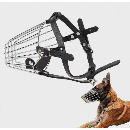 Great Dane Muzzle - Extra Large Metal Basket Muzzle, Breathable Design for Comfort and Drinking XXL