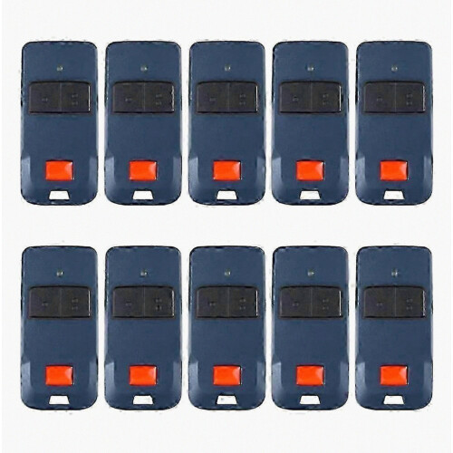 10-Pack 433.92MHz Rolling Code Garage Door Remote Control, 2-Button Handheld Transmitter, Compatible with BFT MITTO COOL C2 C4 Mitto2 M