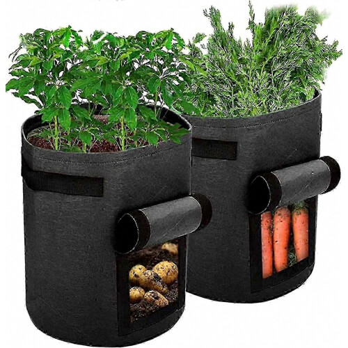 2-pack 10 Gallon Plant Grow Bag Window Covers