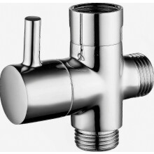Universal 3-Way Shower Valve with Chrome Finish and G1/2 Connection for Handheld Shower Components