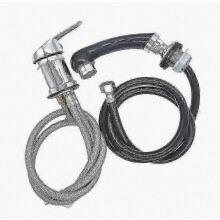 Hair Salon Mixer Faucet with Hand Shower & Hose, Chrome Single Handle for Shampoo Chair Sink
