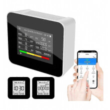 Air Quality Monitor Indoor,9-In-1 Air Quality Meters for CO,CO2,,TVOC,HCHO,PM2.5,PM10 for House Kit
