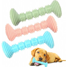 Dog Chew Toy, Dog Toothbrush, Puppy Toy, Natural Rubber Dog Toys, Non-Toxic Bite Resistant Cleans Teeth for Puppies or Kittens 3PC