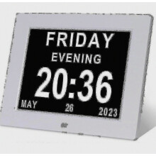 Senior Large Digital Clock with Day Date, Automatic Dimming, Multi-language, Alarms for Dementia Alzheimer's, Easy Set Wall Clock
