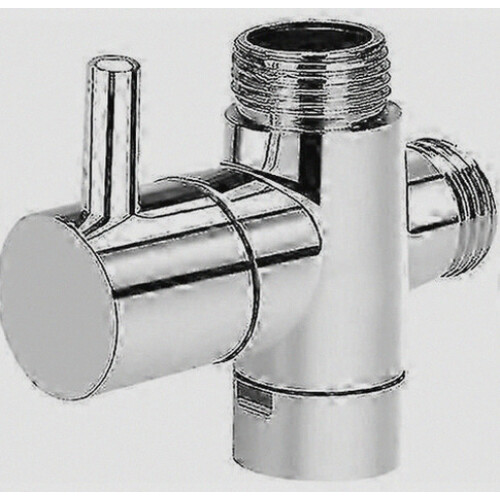 Brass 3 Way Diverter Valve G1/2", Rustproof Chrome Plated for Bathroom Kitchen