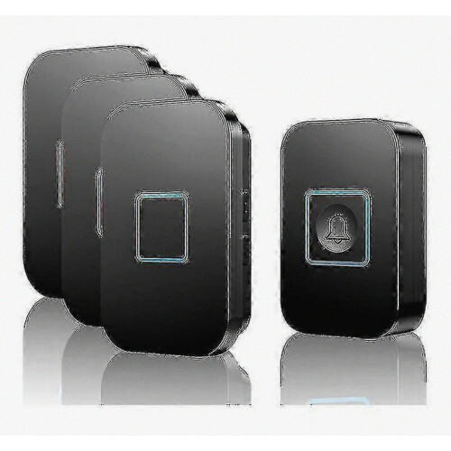 400m Range Wireless Doorbell Kit, IP55 Weatherproof, LED Light, Volume Control, 52 Melodies