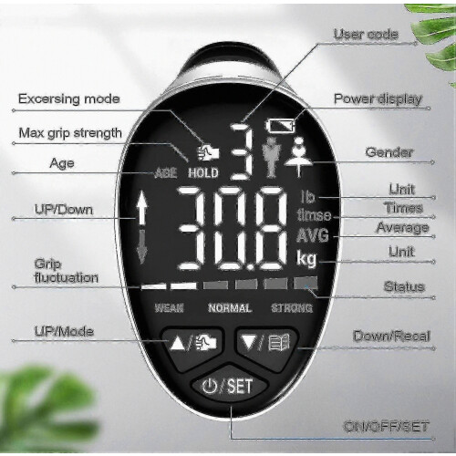 Digital Grip Strength Trainer, Auto Capturing Dynamometer for Exercise & Rehabilitation 2