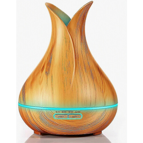 400ml Ultrasonic Aromatherapy Diffuser, Wood Grain Cool Mist Humidifier, Large Capacity