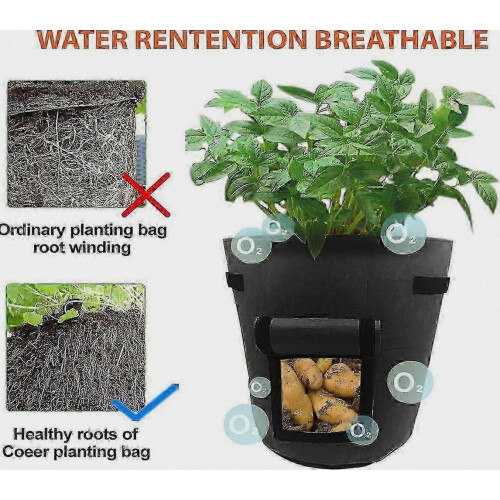 2-pack 10 Gallon Plant Grow Bag Window Covers 1
