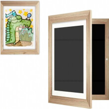 Cadre d'exposition pour dessins d'enfants, 1 cadre en bois à ouverture frontale, idéal pour les pro