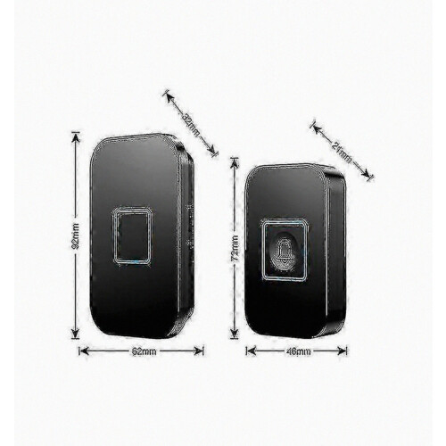 400m Range Wireless Doorbell Kit, IP55 Weatherproof, LED Light, Volume Control, 52 Melodies 1