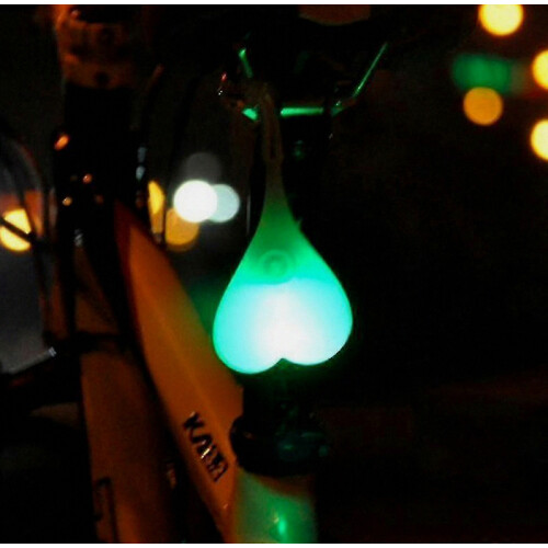 Silicone Bike Rear Tail LED Light, Waterproof, Red, Compatible with Bicycles 2