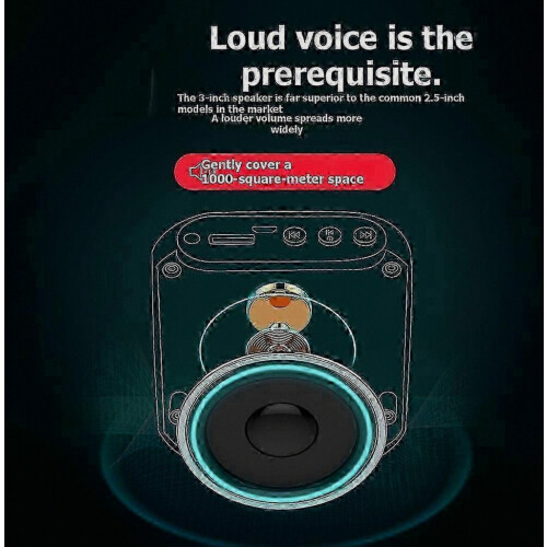 Portable Rechargeable Voice Amplifier, Mini Audio Speaker with Microphone, Ultralight 1