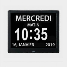 All-In-One 7" Digital Calendar Clock with Date and Time, Alzheimer\'s Clock for Parents - Black - 20414324mm