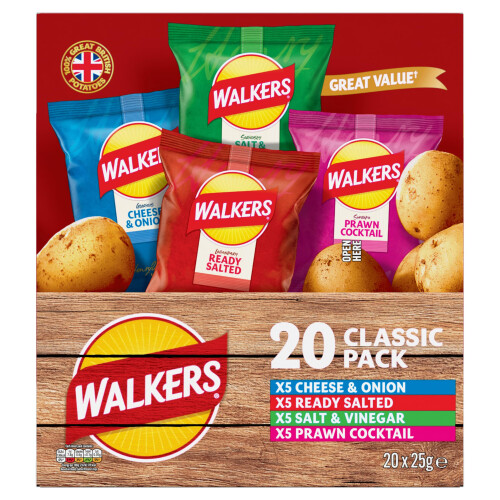 Walkers Walkers Classic Variety Multipack Crisps Box 20x25 g 1